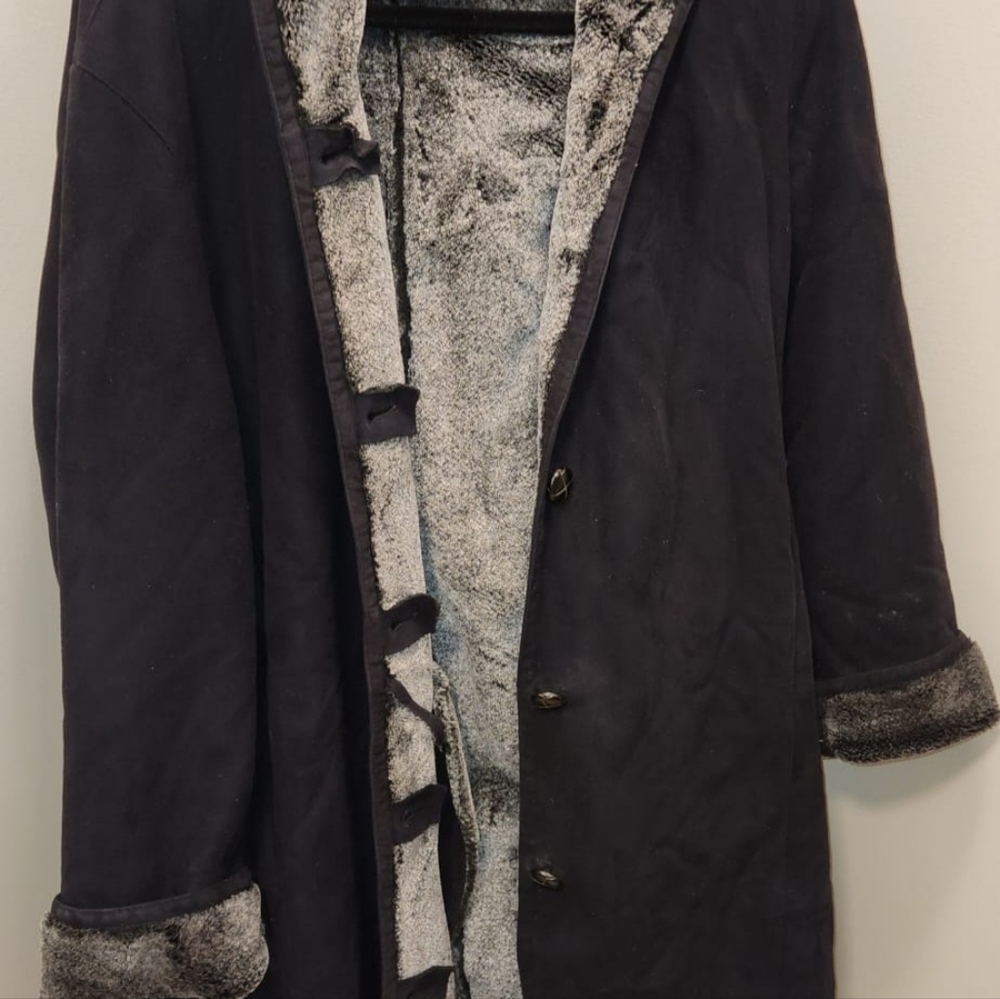 Anne Klein Black Coat with Faux Fur Lining - Gorgeous Coat! - Picture 3 of 9